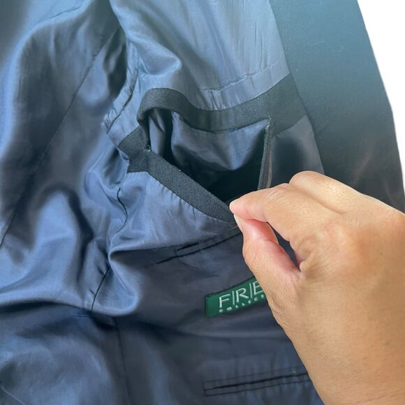 Vintage Loro Piana Bäumler Galant 100% Cashmere Blazer Black Italy Mens Sz. Med - Picture 9 of 16